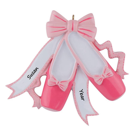 Personalized Pink Ballerina Shoes Ornament
