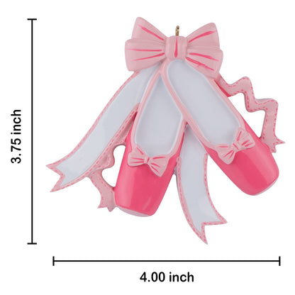 Personalized Pink Ballerina Shoes Ornament