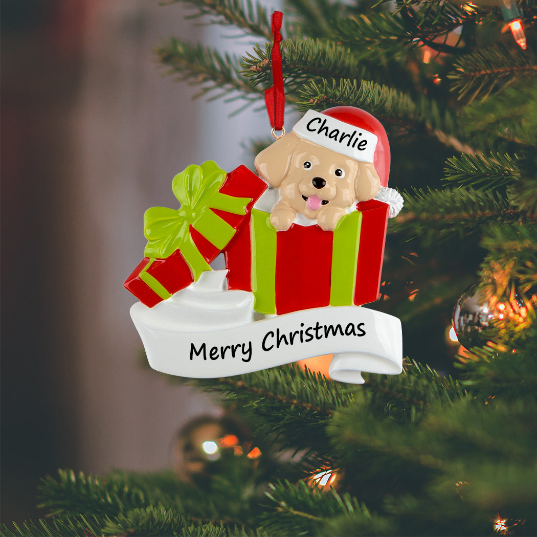 Personalized Puppy Ornament