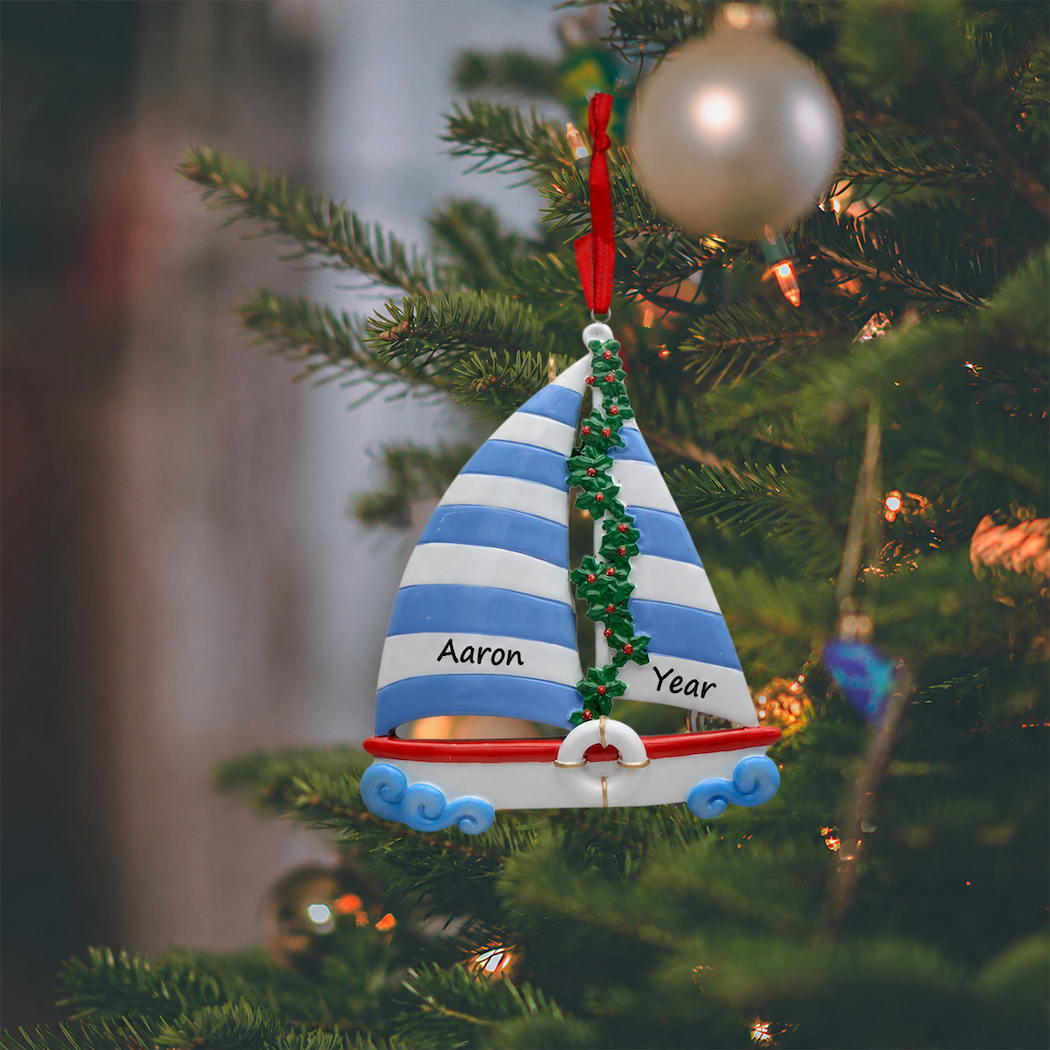 Personalized Sailboat Ornament
