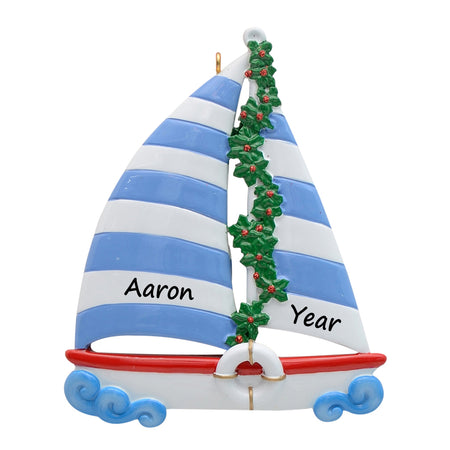 Personalized Sailboat Ornament