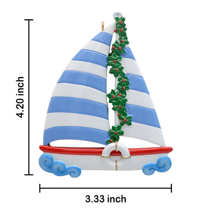 Personalized Sailboat Ornament