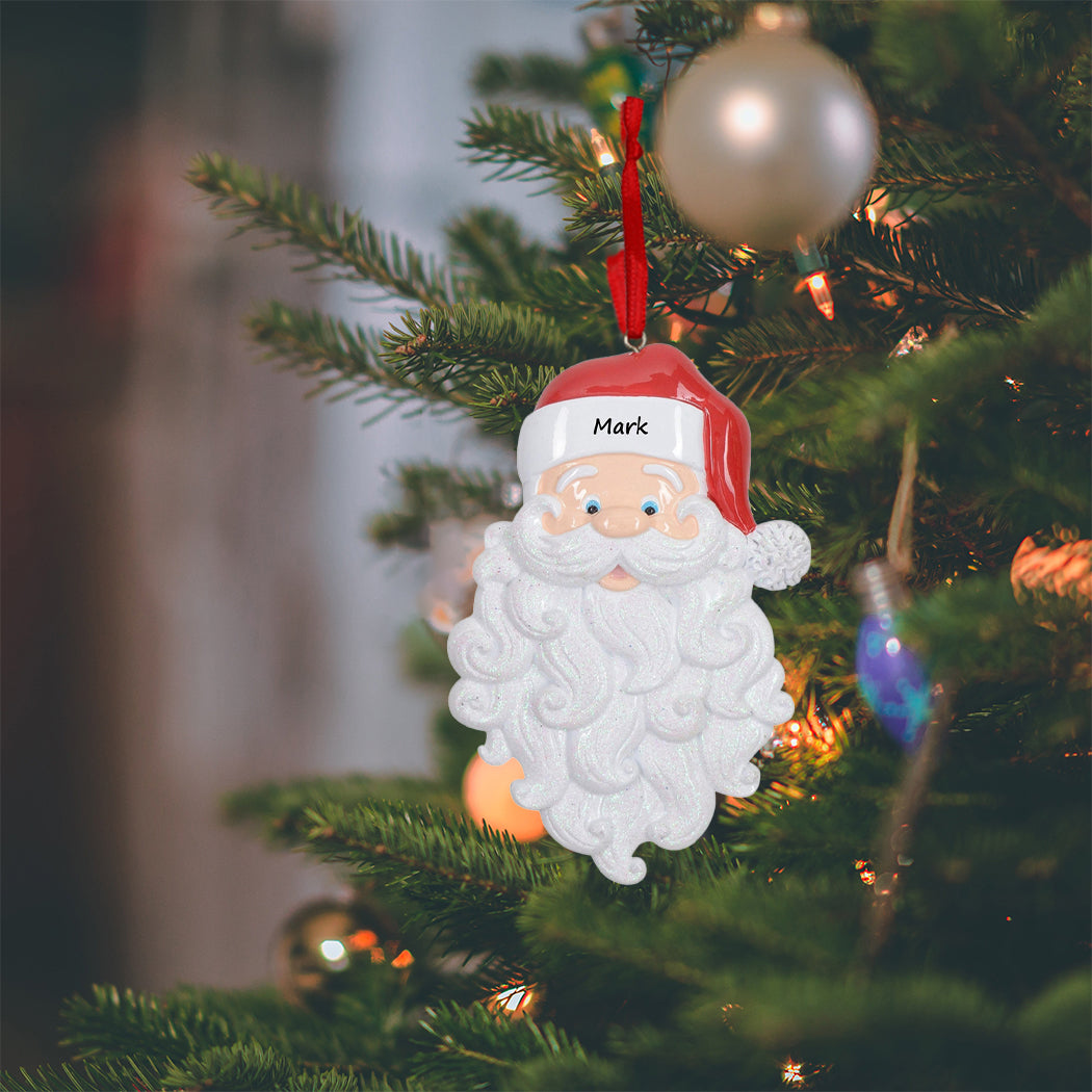 Personalized Santa Face Christmas Ornament