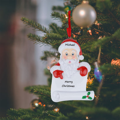 Personalized Santa’s Scroll Christmas Ornament