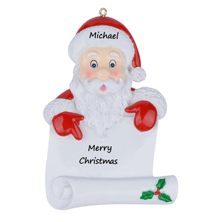 Personalized Santa’s Scroll Christmas Ornament