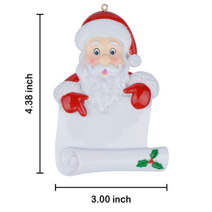 Personalized Santa’s Scroll Christmas Ornament