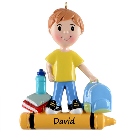 Personalized School Boy Ornament