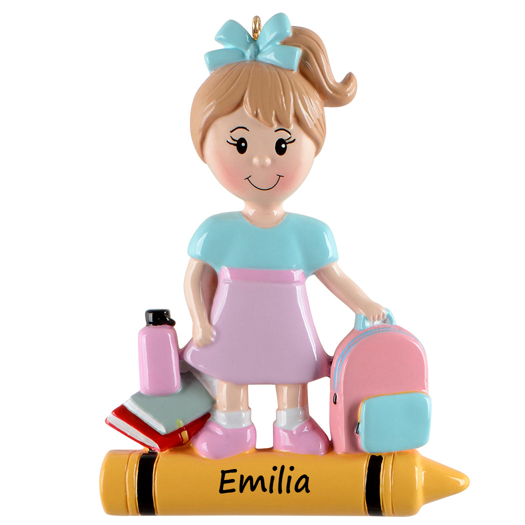 Personalized School Girl Ornament