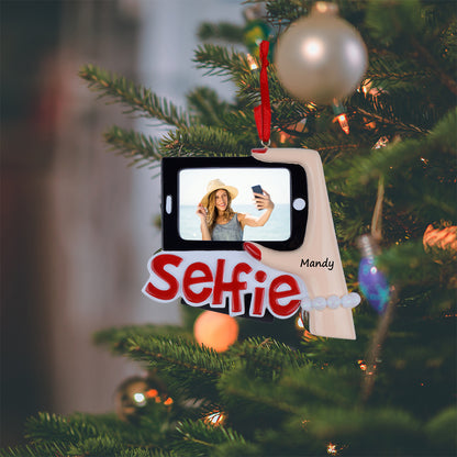 Personalized Selfie Phone Photo Frame Ornament