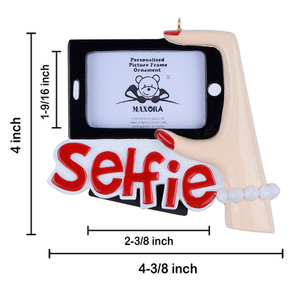Personalized Selfie Phone Photo Frame Ornament