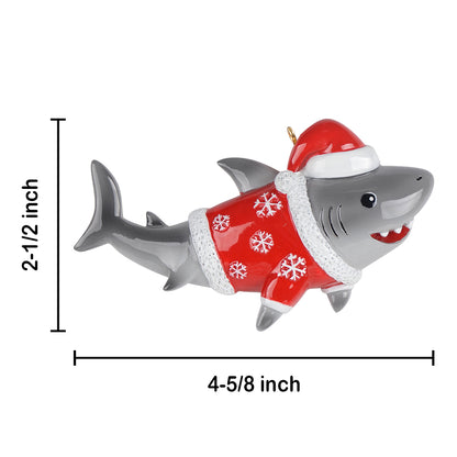 Personalized Christmas Shark Ornament
