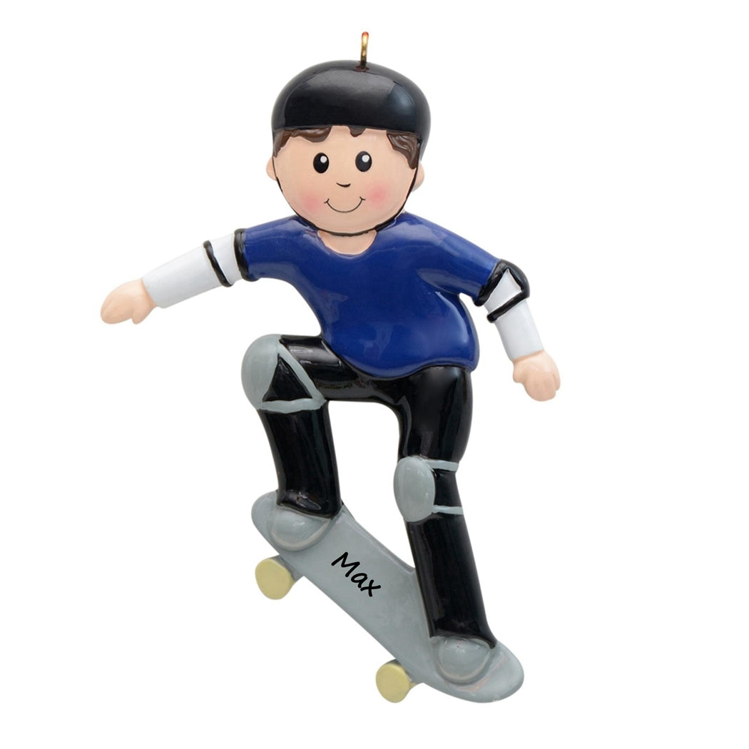 Personalized Skateboard Boy Ornament