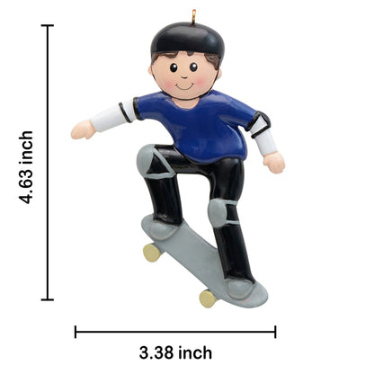 Personalized Skateboard Boy Ornament
