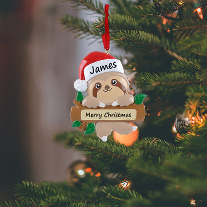 Personalized Sloth Family Ornament