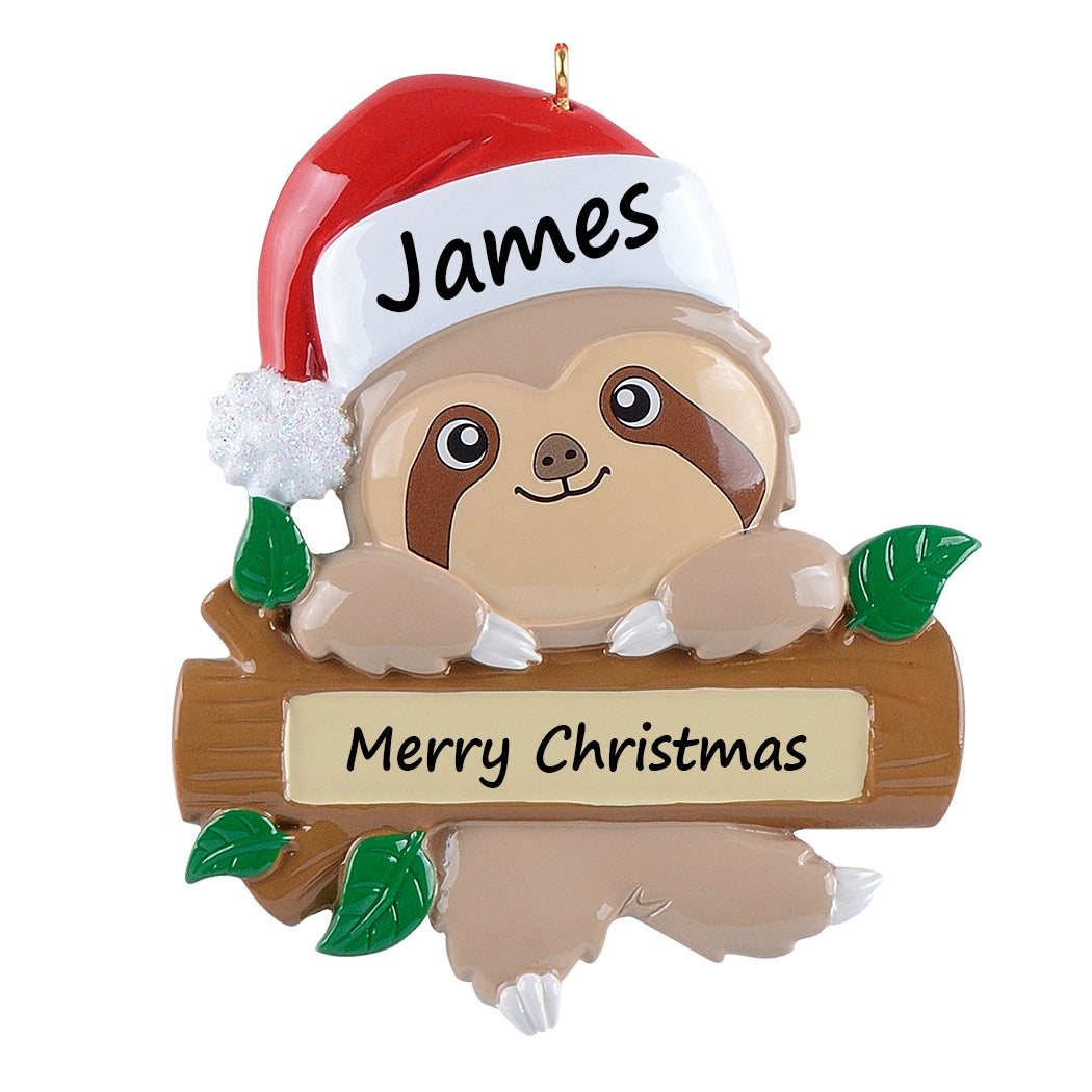 Personalized Sloth Family Ornament