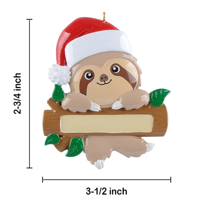 Personalized Sloth Family Ornament