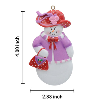 Personalized Snowlady Christmas Ornament