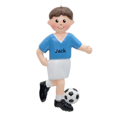 Personalized Soccer Boy Player Ornament