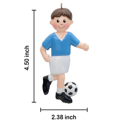 Personalized Soccer Boy Player Ornament