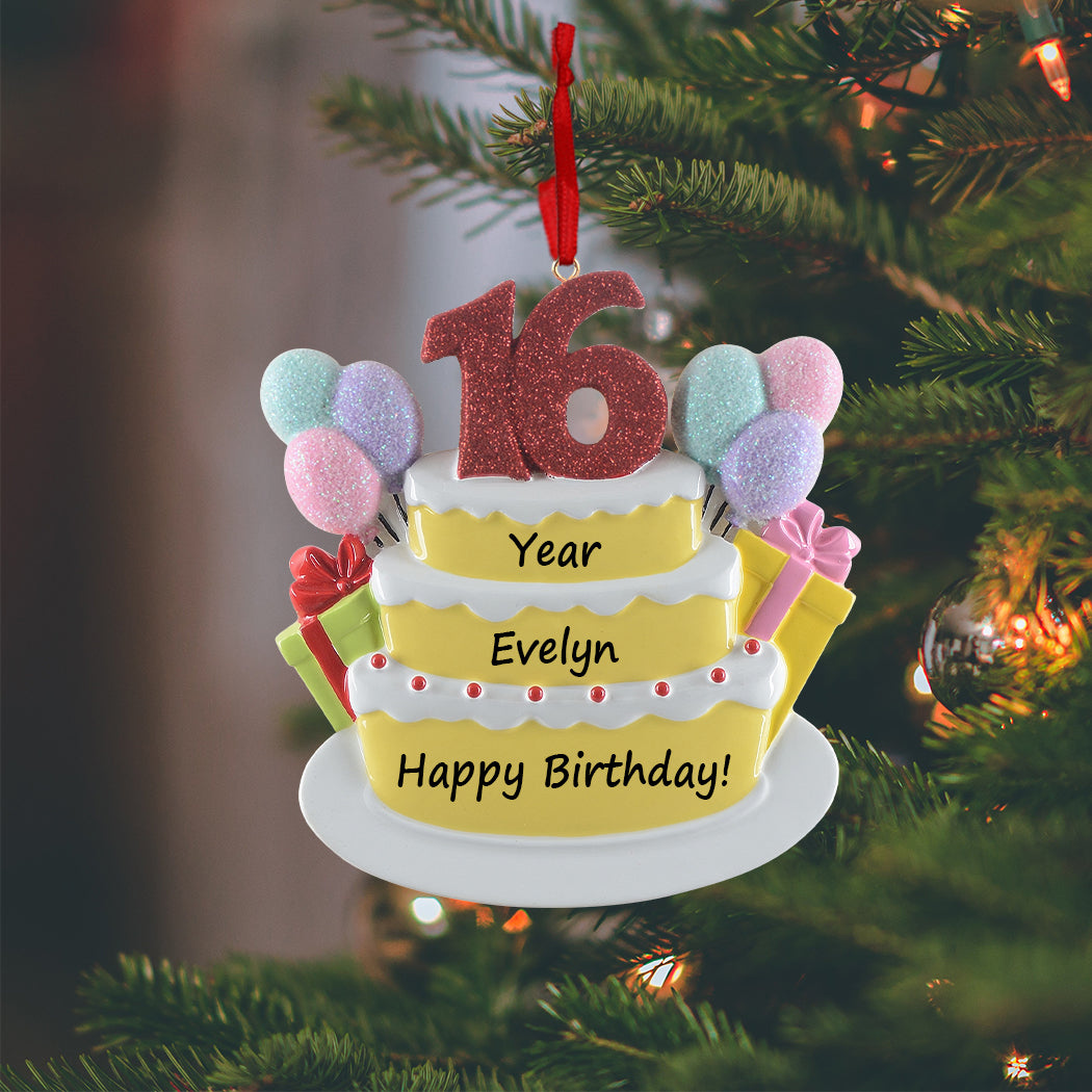 Personalized Sweet 16th Birthday Ornament