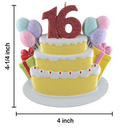 Personalized Sweet 16th Birthday Ornament