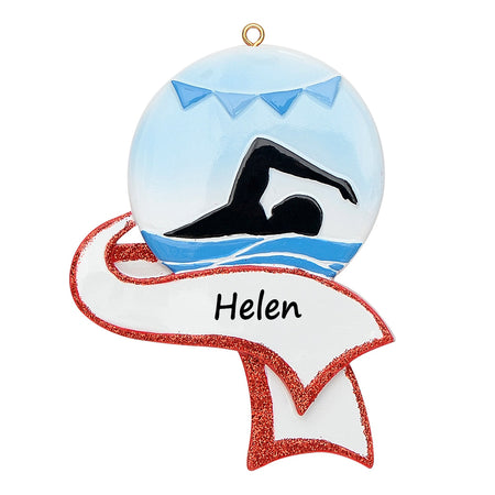 Personalized Swimmer Ornament