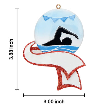 Personalized Swimmer Ornament