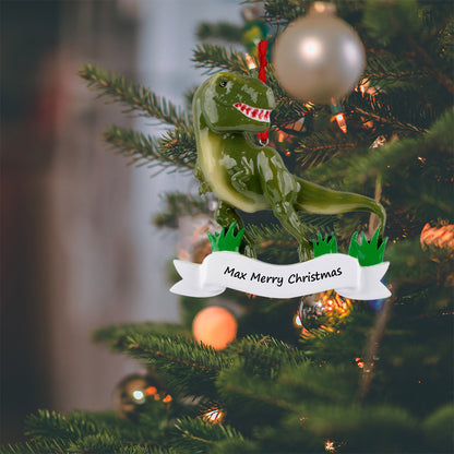 Personalized Dinosaur Christmas Ornament – T-Rex Keepsake Ornament
