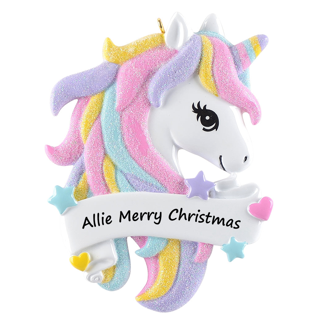 Personalized Unicorn Ornament