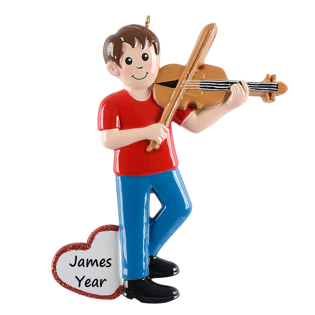 Personalized Violin Boy Ornament