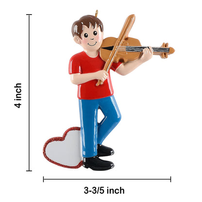 Personalized Violin Boy Ornament
