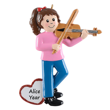 Personalized Violin Girl Ornament