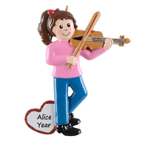 Personalized Violin Girl Ornament