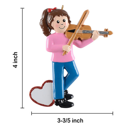Personalized Violin Girl Ornament
