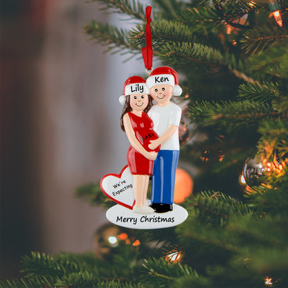 Personalized We're Expecting Couple Ornament