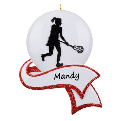 Personalized Women's Lacrosse Ornament
