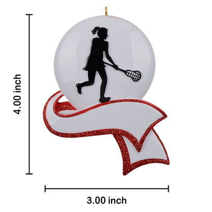 Personalized Women's Lacrosse Ornament
