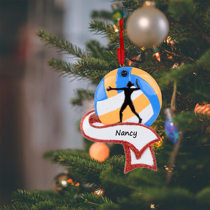 Personalized Women's Volleyball Ornament