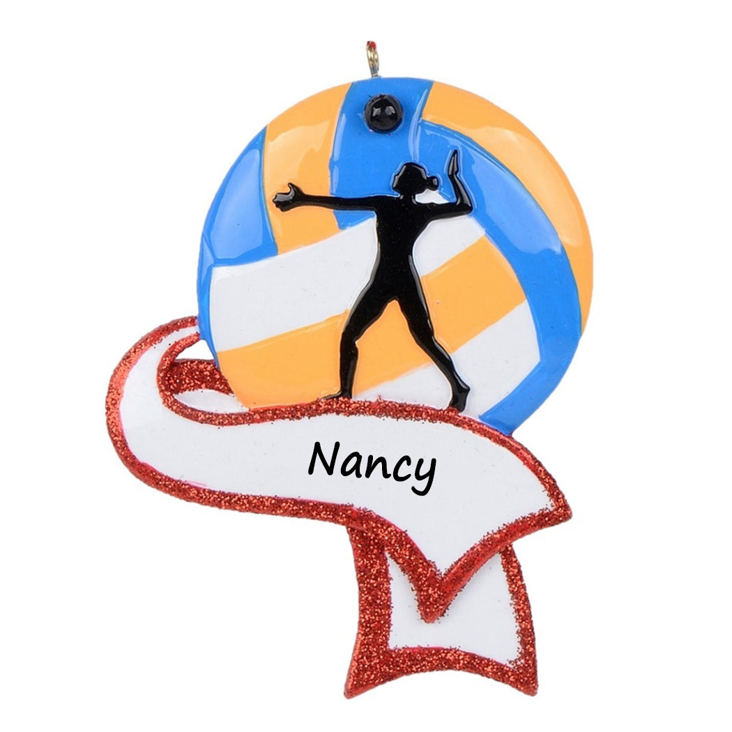 Personalized Women's Volleyball Ornament