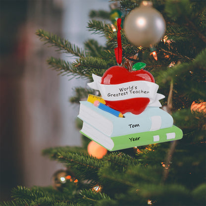 World’s Greatest Teacher Apple Ornament
