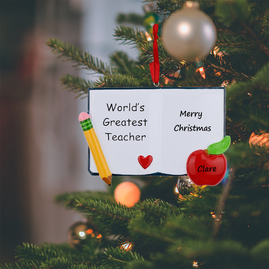 Personalized World’s Greatest Teacher Ornament