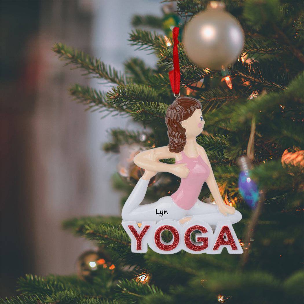 Personalized Yoga Girl Ornament