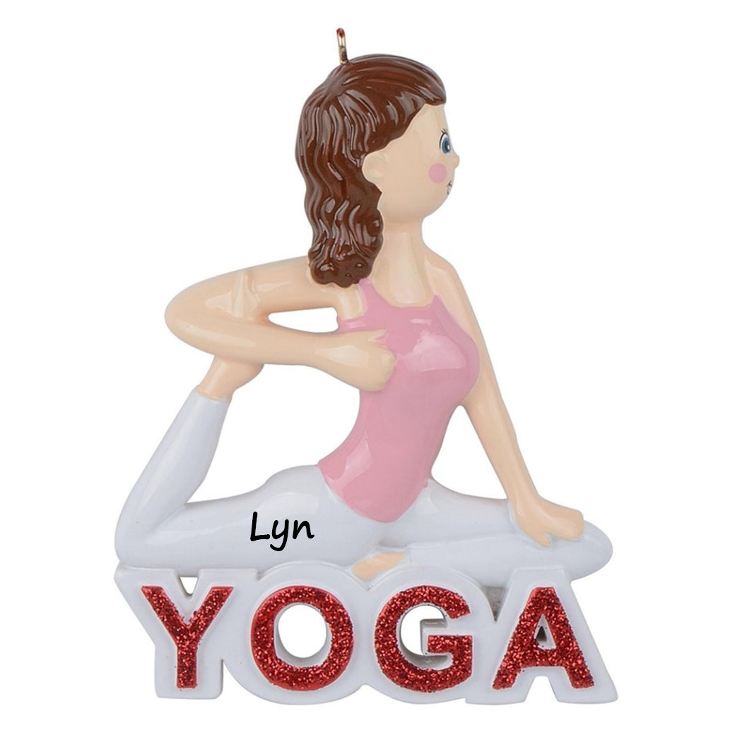 Personalized Yoga Girl Ornament