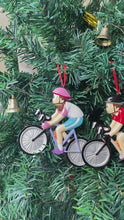 Load and play video in Gallery viewer, Personalized Christmas Sport Ornament Bicycle Girl
