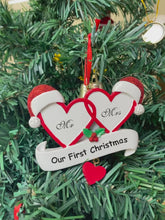 Load and play video in Gallery viewer, Personalized Couple Ornament Mr &amp; Mrs 1st Christma
