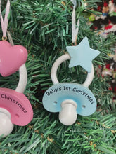 Load and play video in Gallery viewer, Christmas Personalized Ornament Infant pacifier Girl

