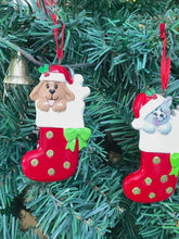 Load and play video in Gallery viewer, Personalized Christmas Pet Ornament Dog Stocking
