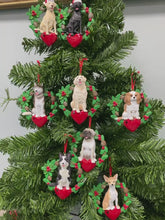 Load and play video in Gallery viewer, Personalized Christmas Ornament Pet  Dog Labrador BK/Cream
