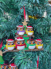 Load and play video in Gallery viewer, Christmas Gift Personalized Christmas Tree Decor Ornament Owl Family 2
