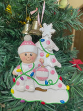 Load and play video in Gallery viewer, Personalized Baby&#39;s First Christmas Ornament Christmas Tree Baby Blue/Pink
